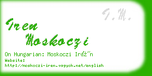 iren moskoczi business card